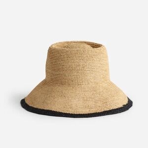 Madewell Tan and Black Straw Hat
